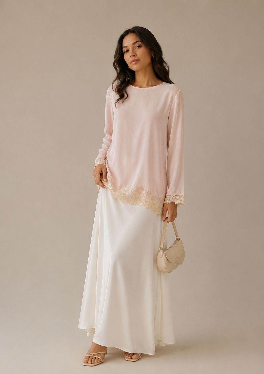 Satijnen Amy top Pink