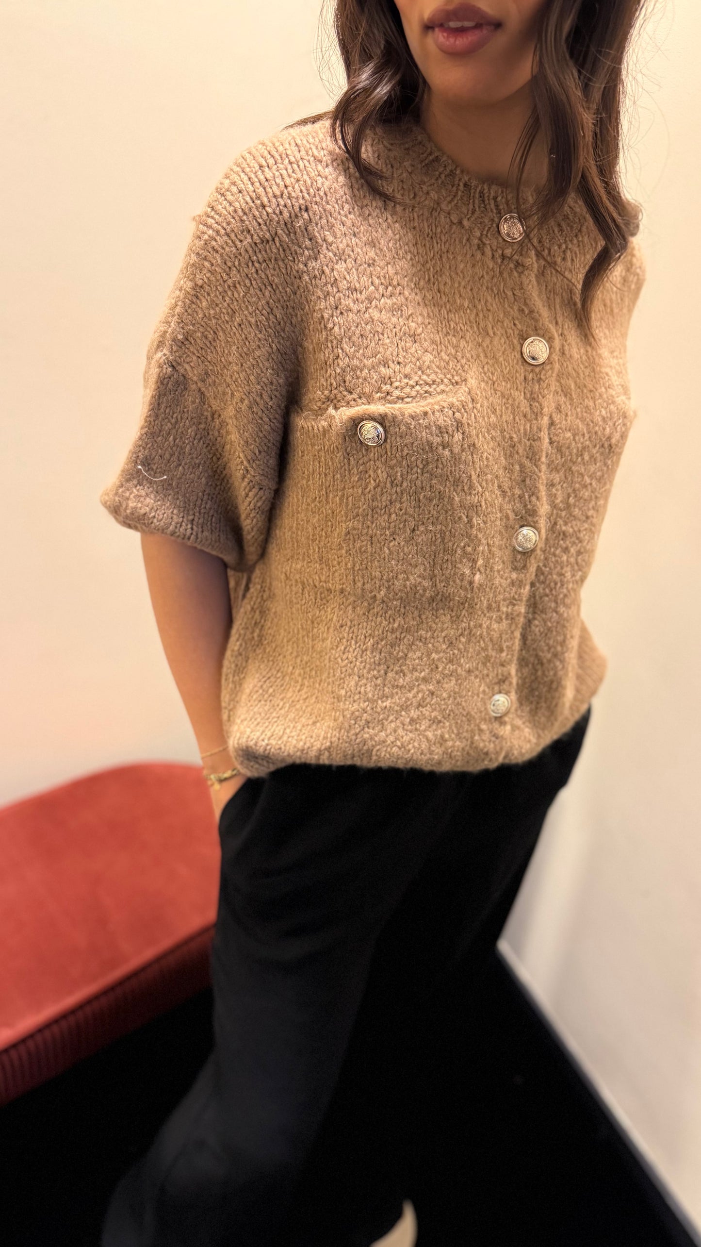 Comfy Elvi top Brown