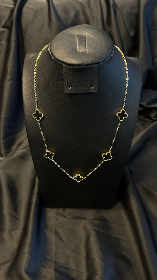 Sabrin necklace Black/Gold