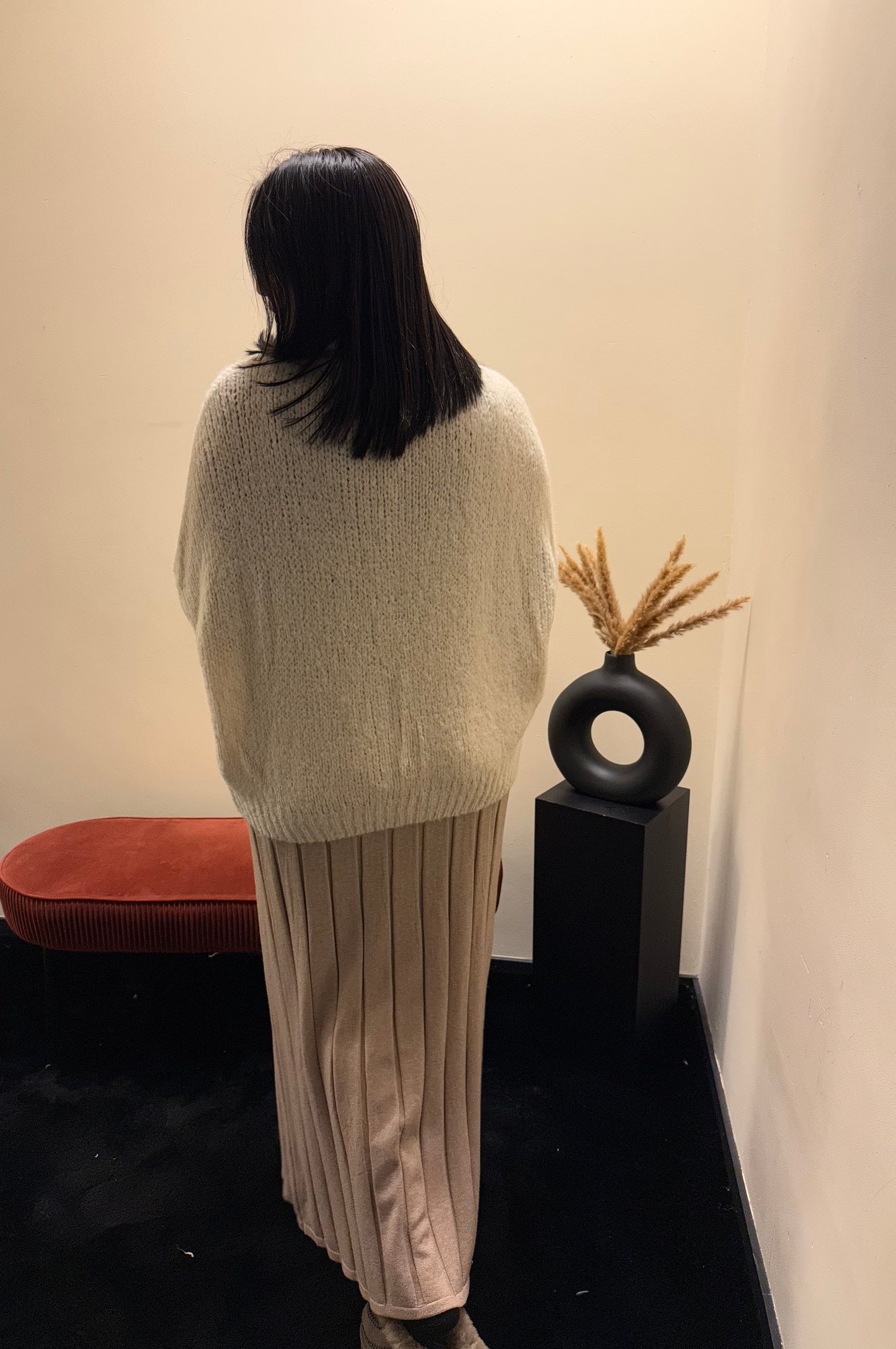 Zoë sweater Ruffel Beige