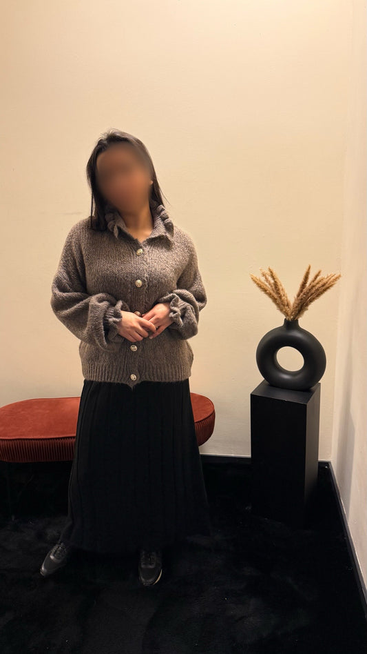 Zoë sweater Ruffel Mocha