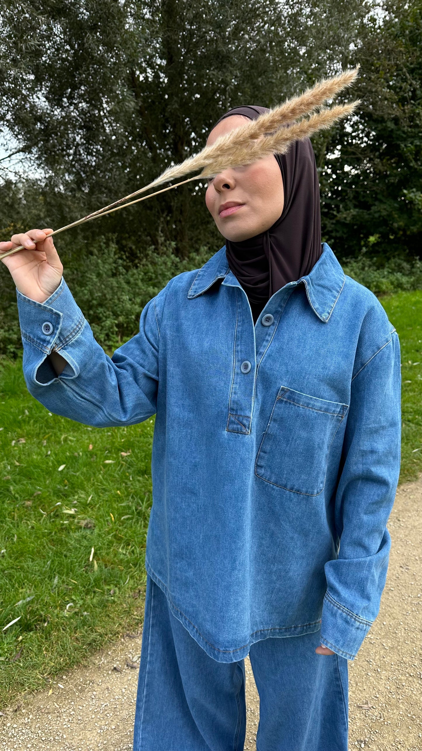 Denim Sude blouse