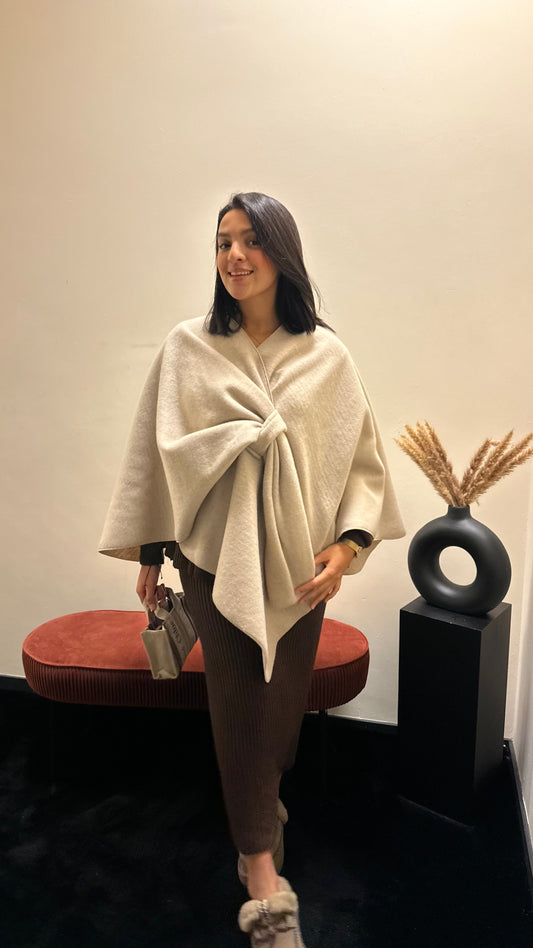 Safae poncho Beige