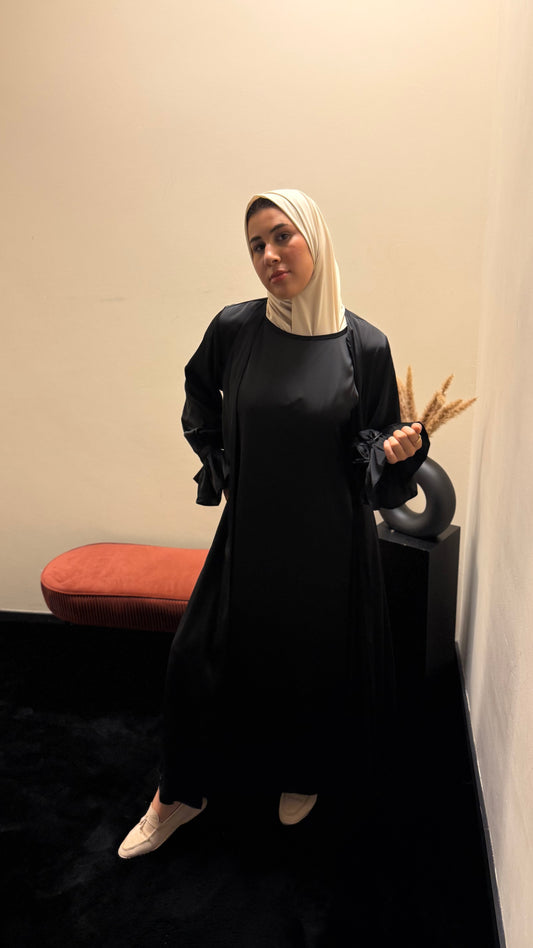 Mays abaya set Black